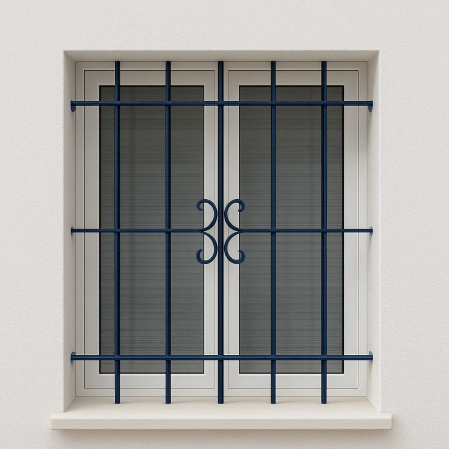 Pintura azul para reja de hierro