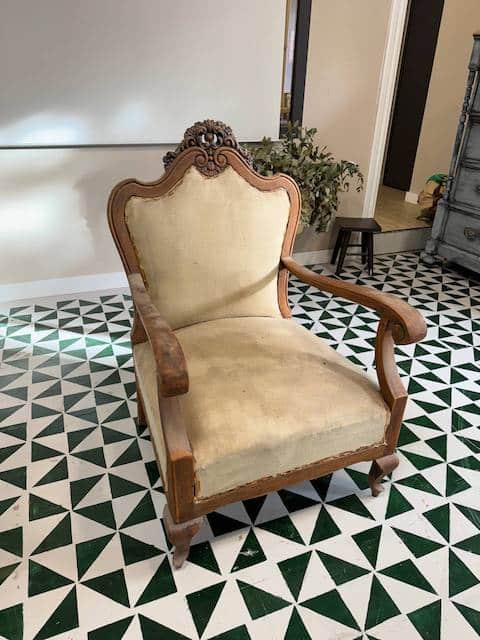 Sillon antiguo para pintar con chalk paint