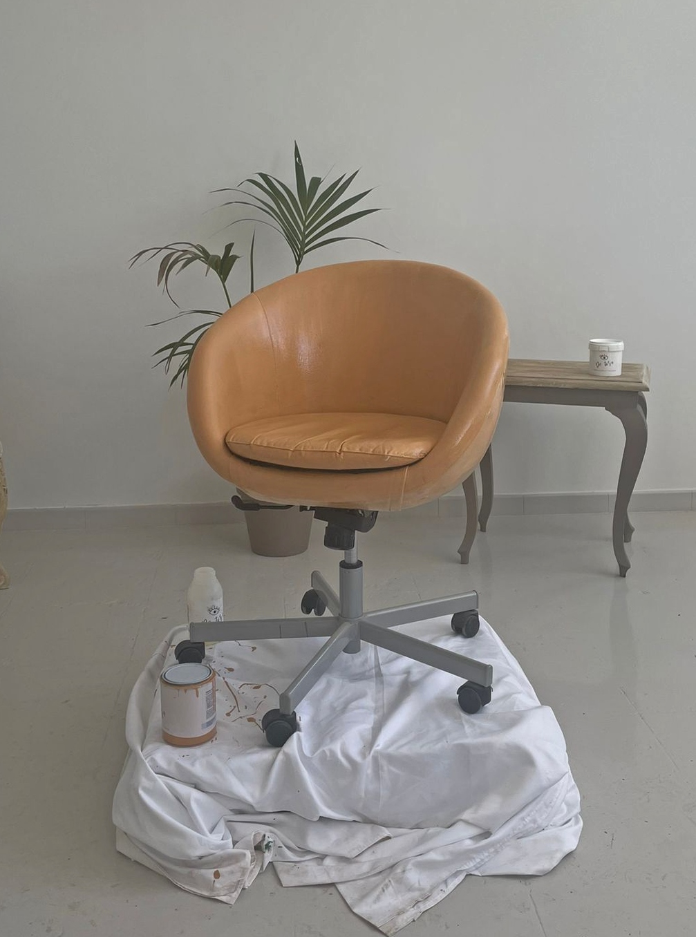 Simular efecto cuero con pintura 10 sillon piel sin patina jpg