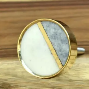 Pack de 2 tiradores Piedra Gris y Blanco