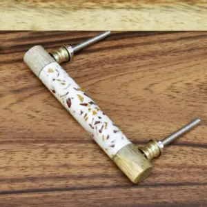 Pack de 2 tiradores Madera y Terrazo Multicolor